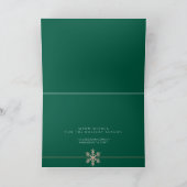 Cartes Pour Fêtes Annuelles Flèche-neige verte moderne Entreprise en bois rust (Intérieur)