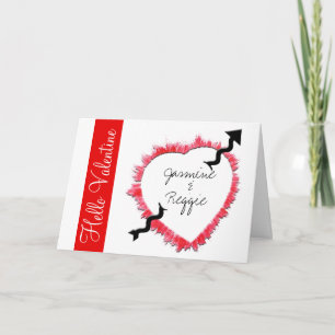 Cartes Pour Fêtes Annuelles Flèche percée de cœur texturé en contour pour la S