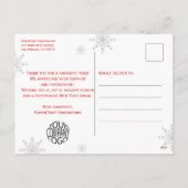 Cartes Pour Fêtes Annuelles Flèches blanches sur Red Christmas Corporate (Dos)