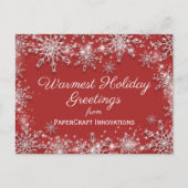 Cartes Pour Fêtes Annuelles Flèches blanches sur Red Christmas Corporate (Devant)