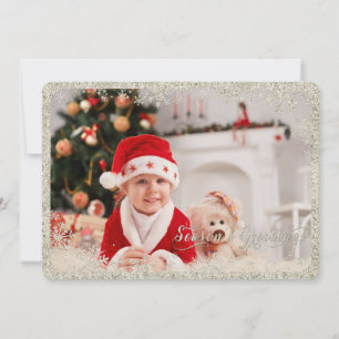 Cartes Pour Fêtes Annuelles Flèches de neige en argent