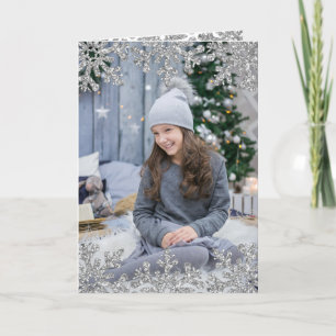 Cartes Pour Fêtes Annuelles Flèches de neige Icy Photo personnalisée