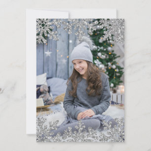 Cartes Pour Fêtes Annuelles Flèches de neige Icy Photo personnalisée