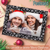 Cartes Pour Fêtes Annuelles Flèches de neige Noël Photo personnalisée Script m