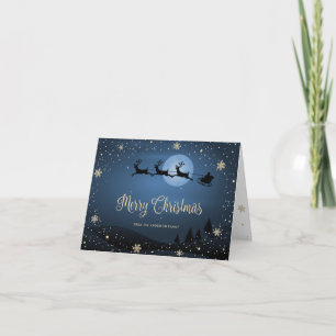 Cartes Pour Fêtes Annuelles Flèches de neige Père Noël Reindeer Famille Photo