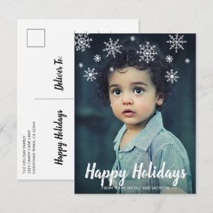 Cartes Pour Fêtes Annuelles Flèches de neige simples Photo Moderne