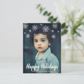 Cartes Pour Fêtes Annuelles Flèches de neige simples Photo Moderne (Debout devant)