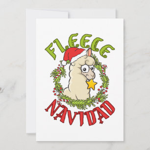 Cartes Pour Fêtes Annuelles Fleece Navidad Drôle d'Alpaca Noël