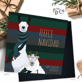 Cartes Pour Fêtes Annuelles Fleece Navidad | Llama & Mouton Funny Pun