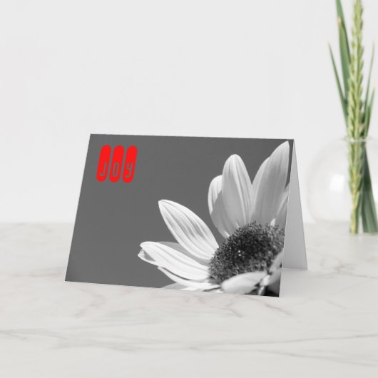 Cartes Pour Fêtes Annuelles Fleur au soleil (B&W) (Devant)
