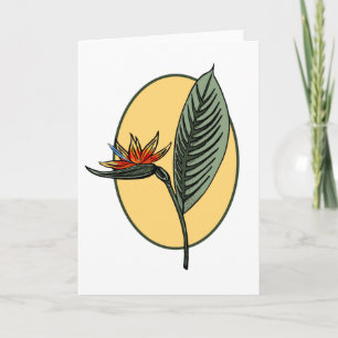 Cartes Pour Fêtes Annuelles Fleur botanique tropicale Oiseau de Paradis