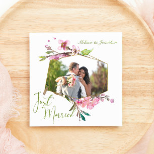 Cartes Pour Fêtes Annuelles Fleur de cerisier rose Juste marié