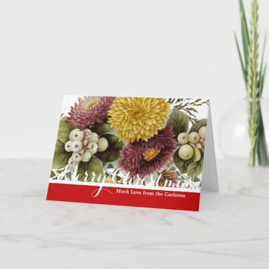 Cartes Pour Fêtes Annuelles Fleur de chrysanthème mère florale (Devant)