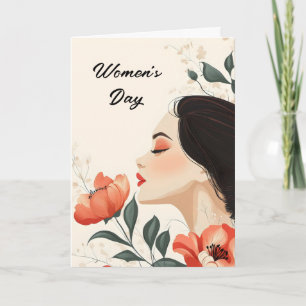 Cartes Pour Fêtes Annuelles Fleur de femme Journée internationale des femmes