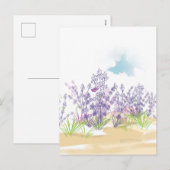 Cartes Pour Fêtes Annuelles Fleur de lavande (Devant / Derrière)