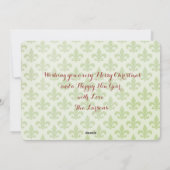 Cartes Pour Fêtes Annuelles Fleur de Lis Pattern Double Sided Photo Card (Dos)