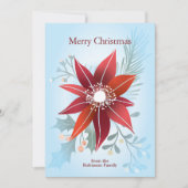 Cartes Pour Fêtes Annuelles Fleur de Noël d'hiver abstraite rouge Poinsettia (Devant)