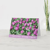 Cartes Pour Fêtes Annuelles Fleur de tulipe pourpre à Pâques florales (Devant)