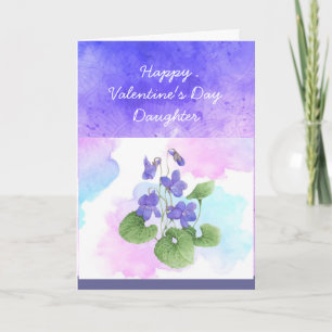 Cartes Pour Fêtes Annuelles Fleur de violet africaine Fleur Valentine Poème