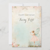 Cartes Pour Fêtes Annuelles Fleur fée fille Anniversaire (Devant)