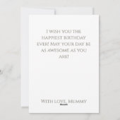 Cartes Pour Fêtes Annuelles Fleur fée fille Anniversaire (Dos)