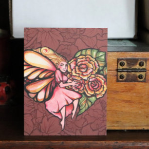 Cartes Pour Fêtes Annuelles Fleur Fée Jardin Fleurs Coeurs Fleurs Fées