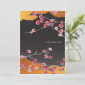 Cartes Pour Fêtes Annuelles fleur japonaise (Debout devant)