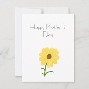 Cartes Pour Fêtes Annuelles Fleur jaune