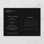 Cartes Pour Fêtes Annuelles Fleur moody foncé Moderne Sauvez la date Mariage (Dos)