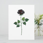 Cartes Pour Fêtes Annuelles Fleur rose noire (Debout devant)