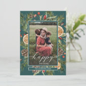 Cartes Pour Fêtes Annuelles Fleur rustique 2 Photo (Debout devant)