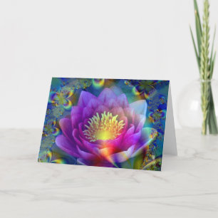 Cartes Pour Fêtes Annuelles Fleur sacrée de paix et d'amour