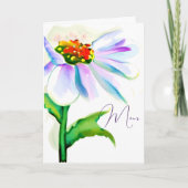 Cartes Pour Fêtes Annuelles Fleur sauvage aquarelle violette personnalisée pou (Devant)