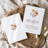 Cartes Pour Fêtes Annuelles Fleur sauvage Automne Moderne Élégant Thanksgiving