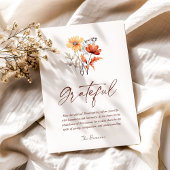 Cartes Pour Fêtes Annuelles Fleur sauvage Automne Moderne Élégant Thanksgiving