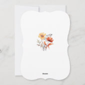 Cartes Pour Fêtes Annuelles Fleur sauvage Automne Rustique Élégant Thanksgivin (Dos)