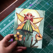 Cartes Pour Fêtes Annuelles Fleur vert printemps