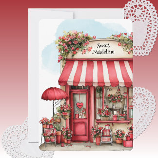 Cartes Pour Fêtes Annuelles Fleuriste personnalisée pour la Saint-Valentin à p