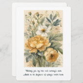 Cartes Pour Fêtes Annuelles Fleurs (Devant / Derrière)