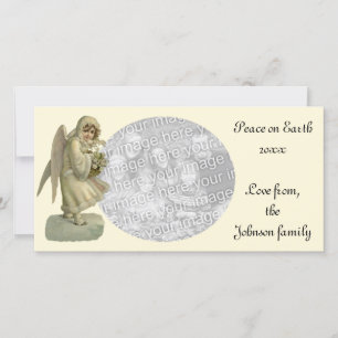 Cartes Pour Fêtes Annuelles Fleurs Anges de Noël Vintage, Découpe Victorienne