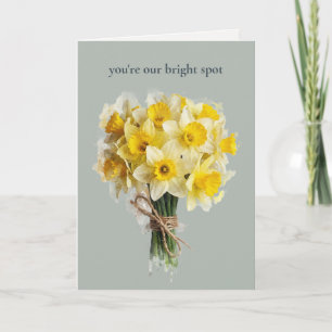 Cartes Pour Fêtes Annuelles Fleurs aquarelles Fête des Mères moderne jonquil