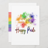 Cartes Pour Fêtes Annuelles Fleurs arc-en-ciel Abstraites joyeuse fierté (Devant / Derrière)