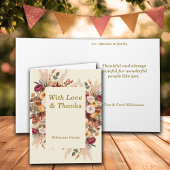 Cartes Pour Fêtes Annuelles Fleurs Automnales Cosy pour Thanksgiving Personnal