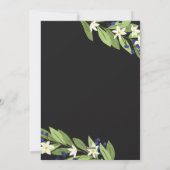 Cartes Pour Fêtes Annuelles Fleurs Blanches Baies Bleues Hexagone Joyeuses Fêt (Dos)