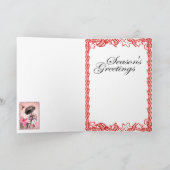 Cartes Pour Fêtes Annuelles Fleurs chinoises, Bénédictions de Noël 11 (Intérieur)