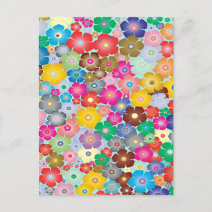 Cartes Pour Fêtes Annuelles Fleurs colorées
