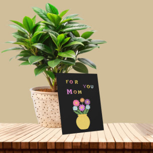 Cartes Pour Fêtes Annuelles Fleurs colorées