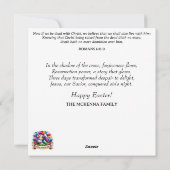 Cartes Pour Fêtes Annuelles Fleurs d'aquarelle Papillons Lapin Pâques (Dos)