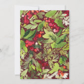 Cartes Pour Fêtes Annuelles Fleurs d'aquarelle traditionnelles + feuillage Noë (Dos)