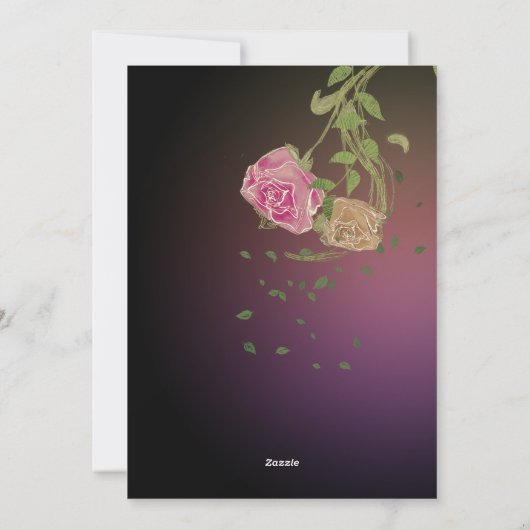 Cartes Pour Fêtes Annuelles Fleurs d'aquarelle Whimsical mère fille (Dos)